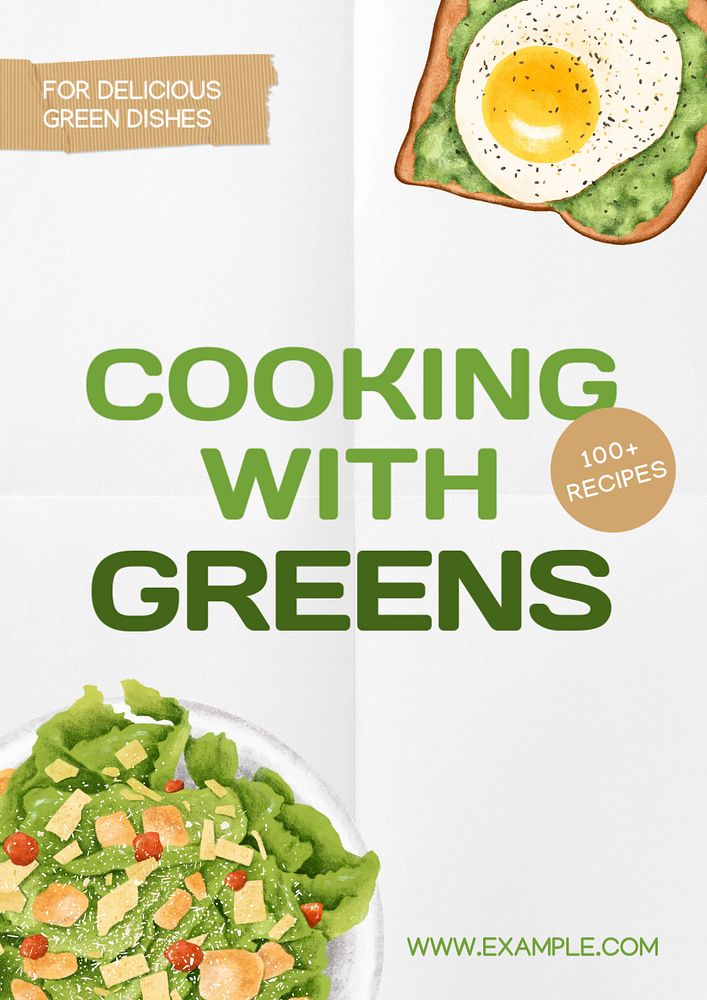 Healthy food customizable poster template