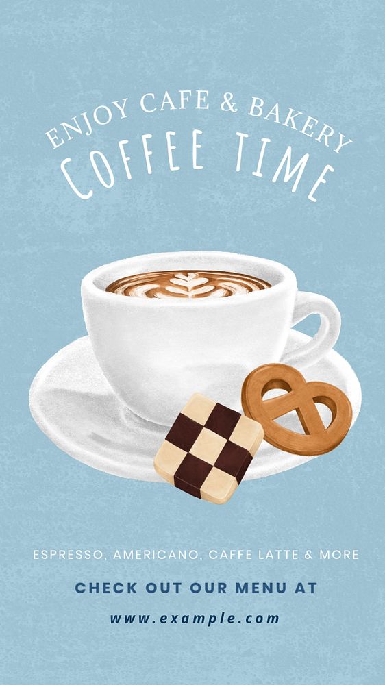 Coffee time Instagram story template, editable design