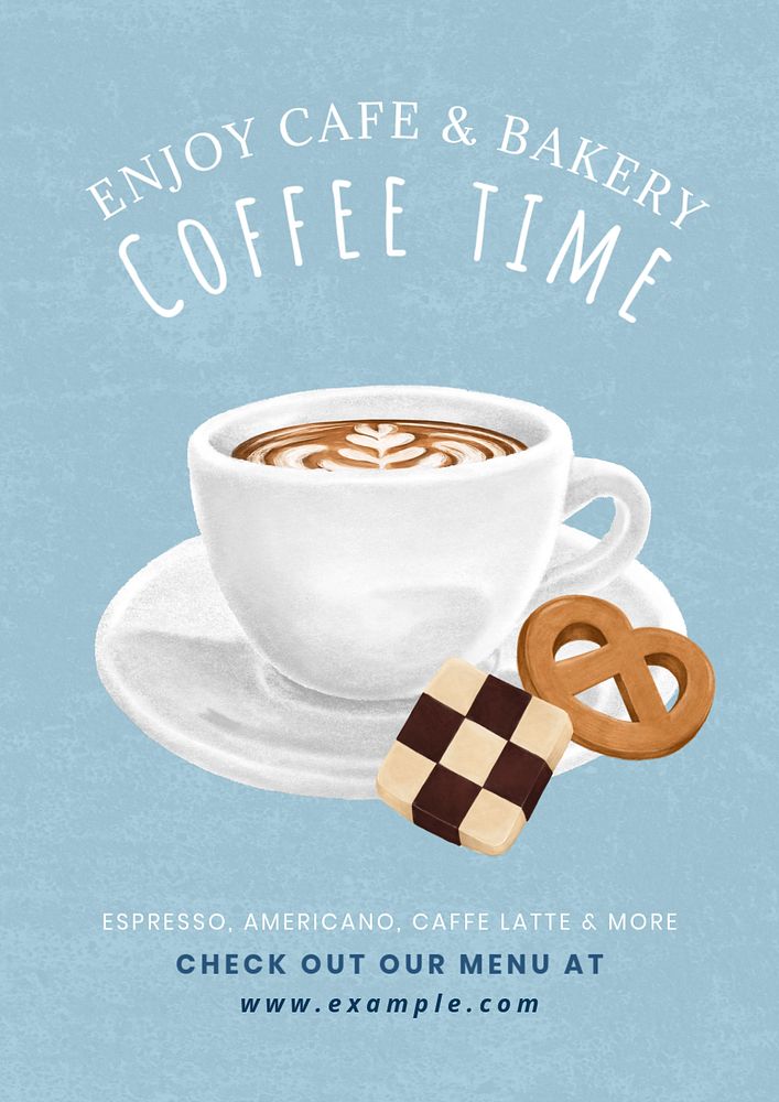 Coffee time customizable poster template