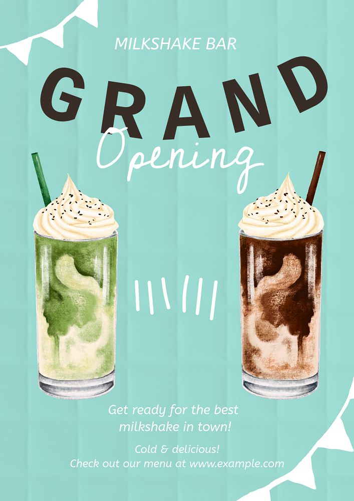 Grand opening customizable poster template