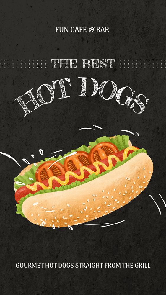 Hot dog Instagram story template, editable design