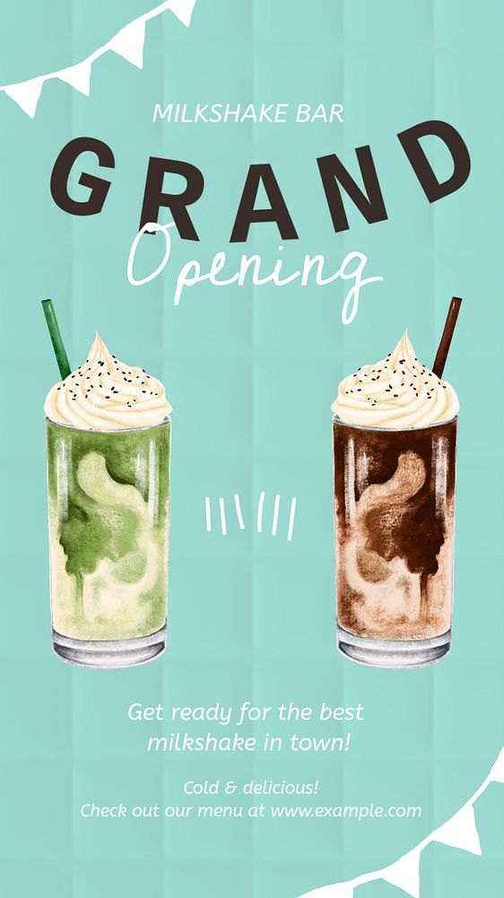 Grand opening Instagram story template, editable design