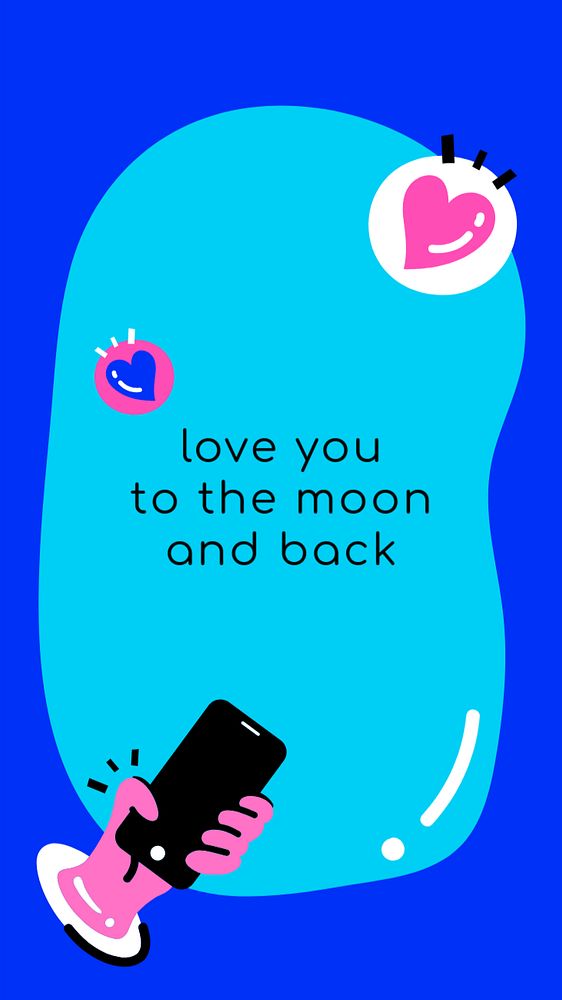 In love Facebook story template, editable design