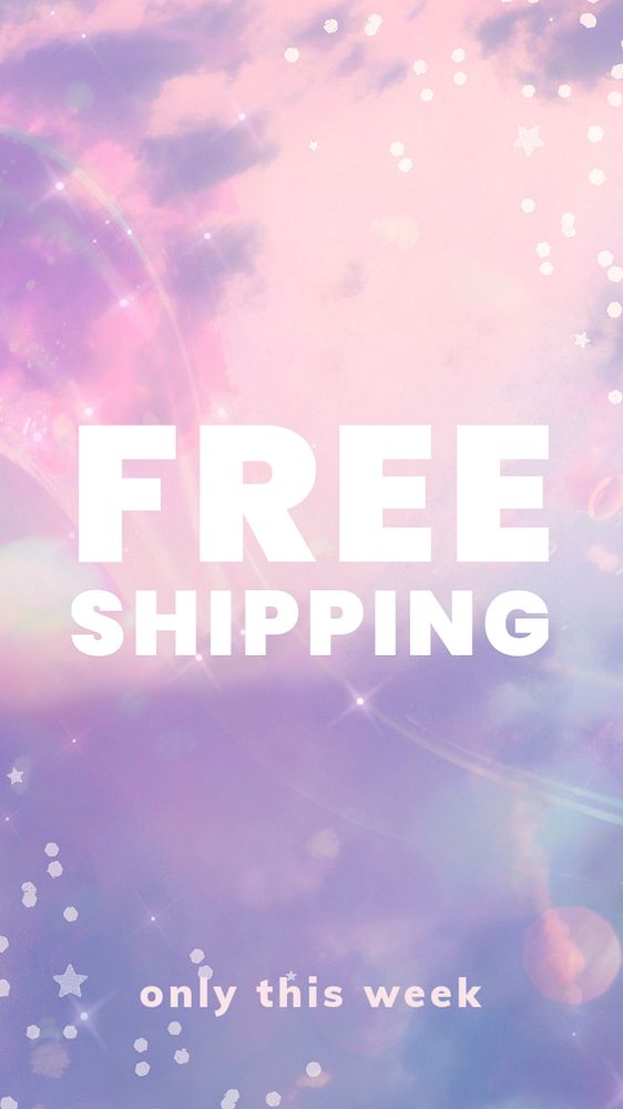 Free shipping  Instagram story template, editable design 