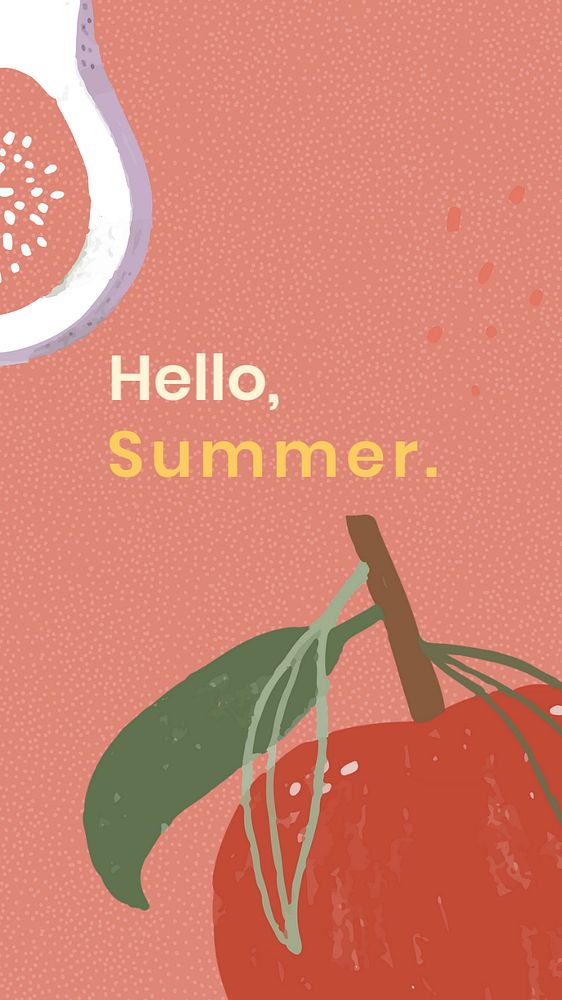 Hello Summer Facebook story template, editable carousel design