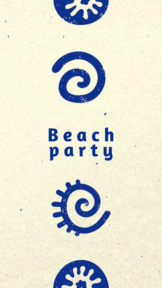 Beach editable Instagram story template, marine life design