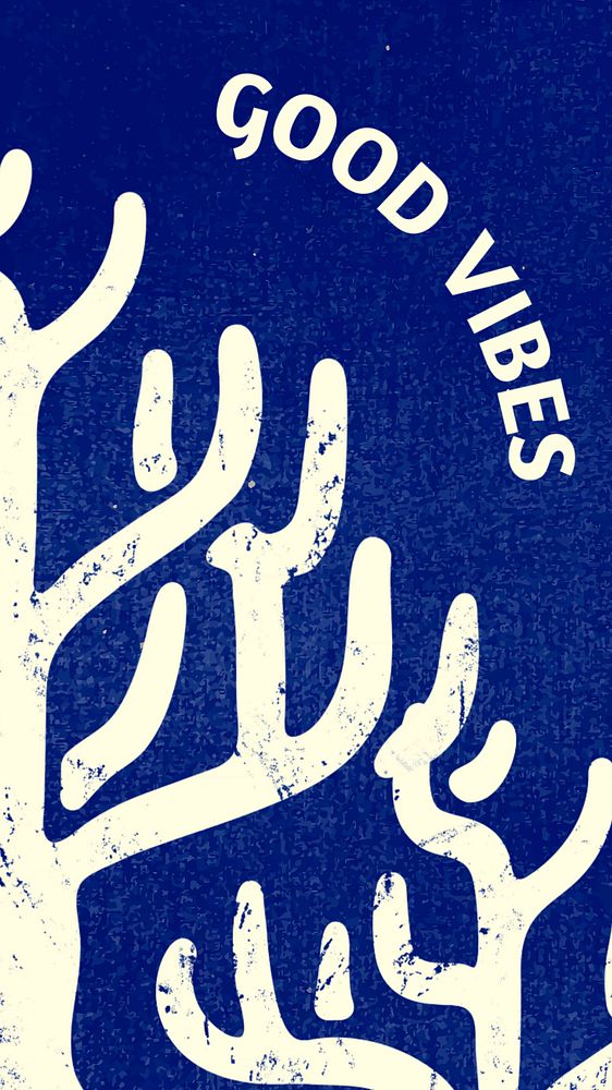 Editable ocean iPhone wallpaper template, good vibes text