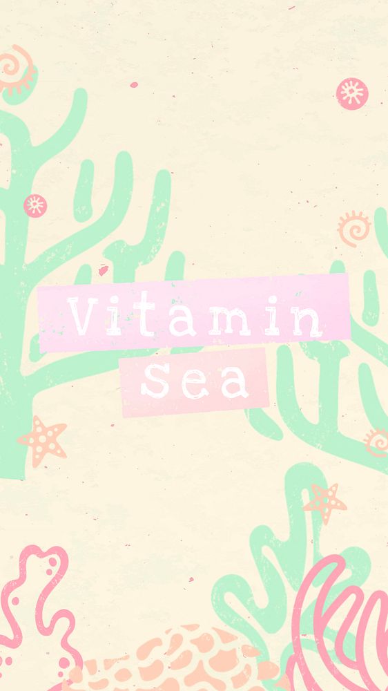 Vitamin sea Facebook story template, editable design