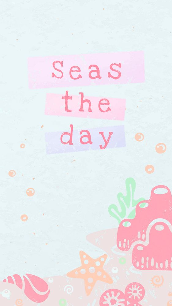 Sea life Facebook story template, editable design