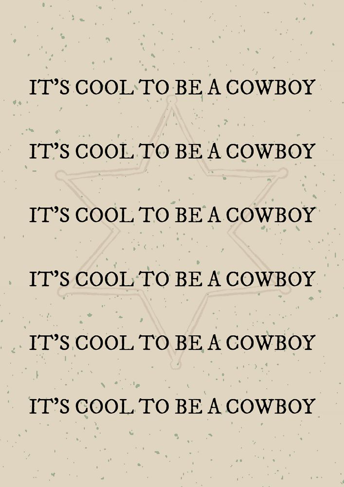 Cowboy editable poster template, retro  west wild design 