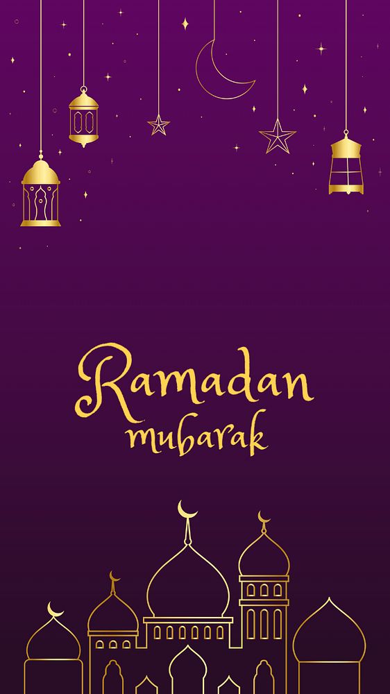 Ramadan mubarak Instagram story template, editable design for social media