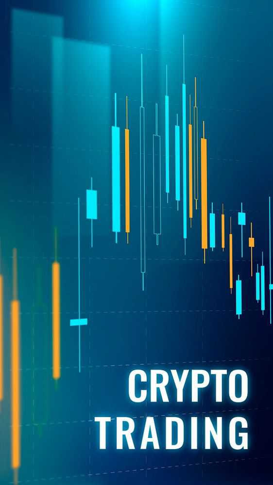 Trading chart Facebook story template, editable crypto design