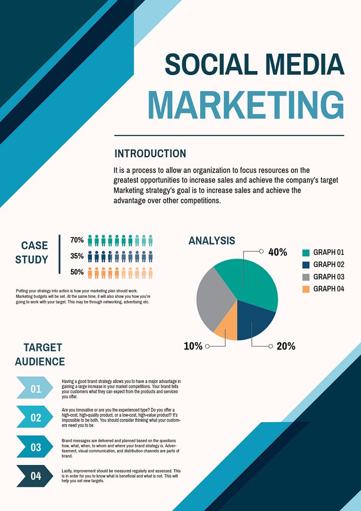 Editable marketing poster template, business analysis