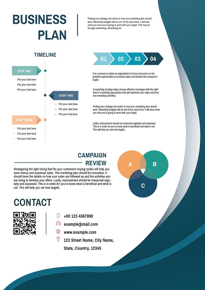 Business infographic poster template, corporate plan, editable design