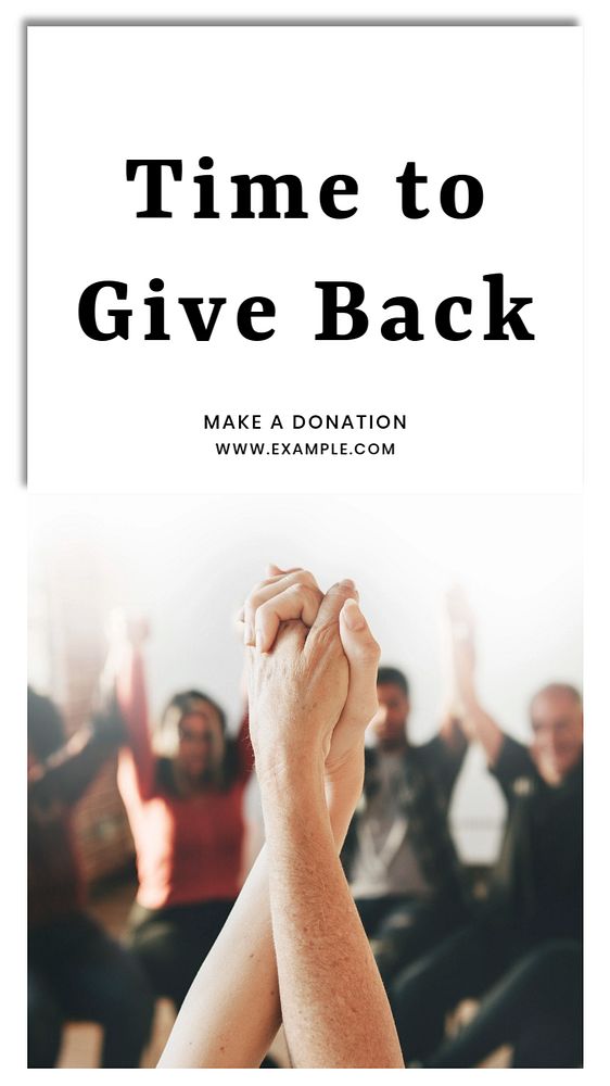 Charity ad Instagram story template, editable design