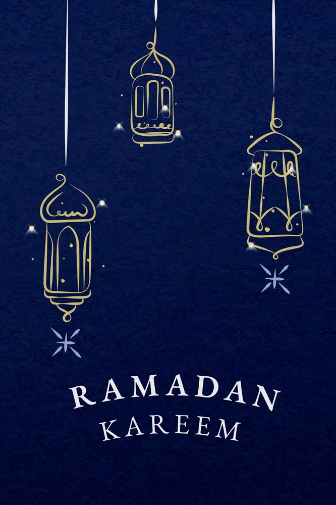 Ramadan kareem template, editable Pinterest pin