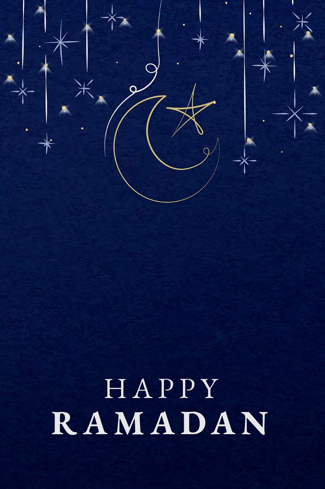 Happy Ramadan template, editable Pinterest pin