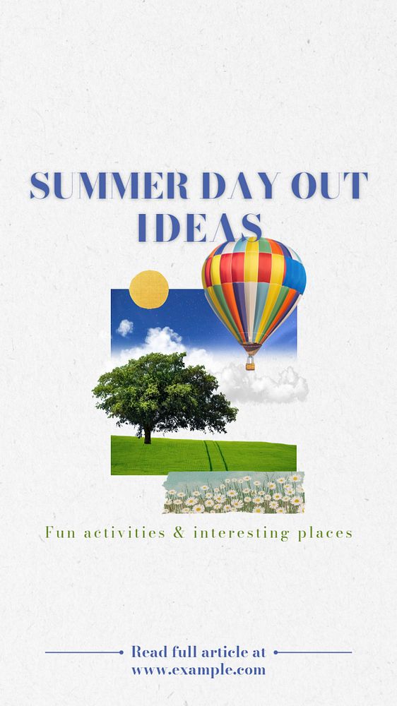 Summer day Instagram story template, editable design