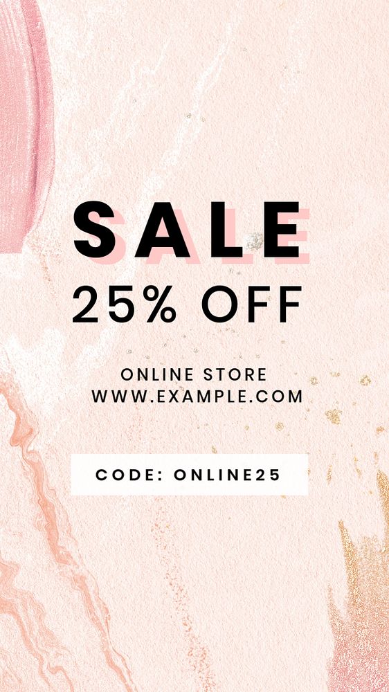 Pink sale Instagram story template, editable design