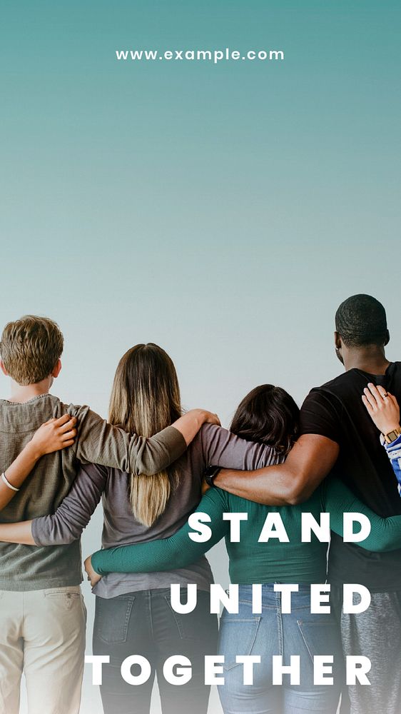 Stand together Instagram story template, editable design