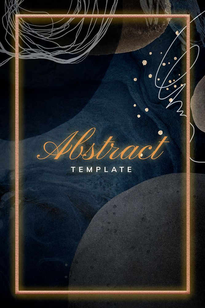 Abstract dark Pinterest pin template, editable design