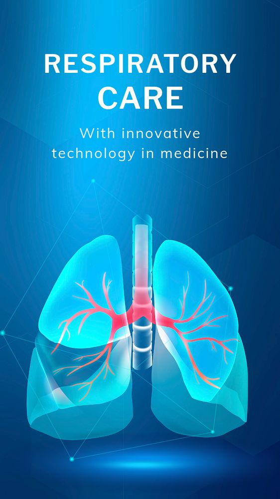 Respiratory care Instagram story template, editable medical technology design