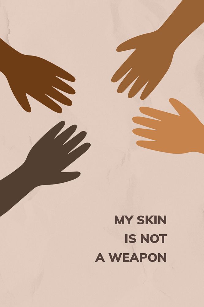 Diverse hands Facebook post template, editable BLM movement design