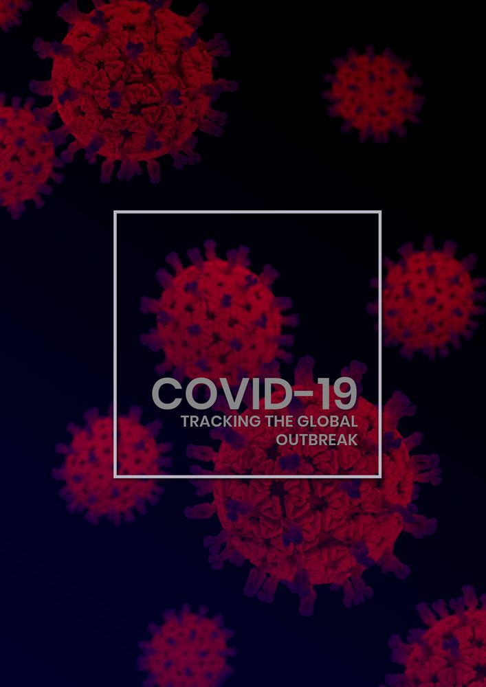 Covid-19 ultrastructure editable poster template