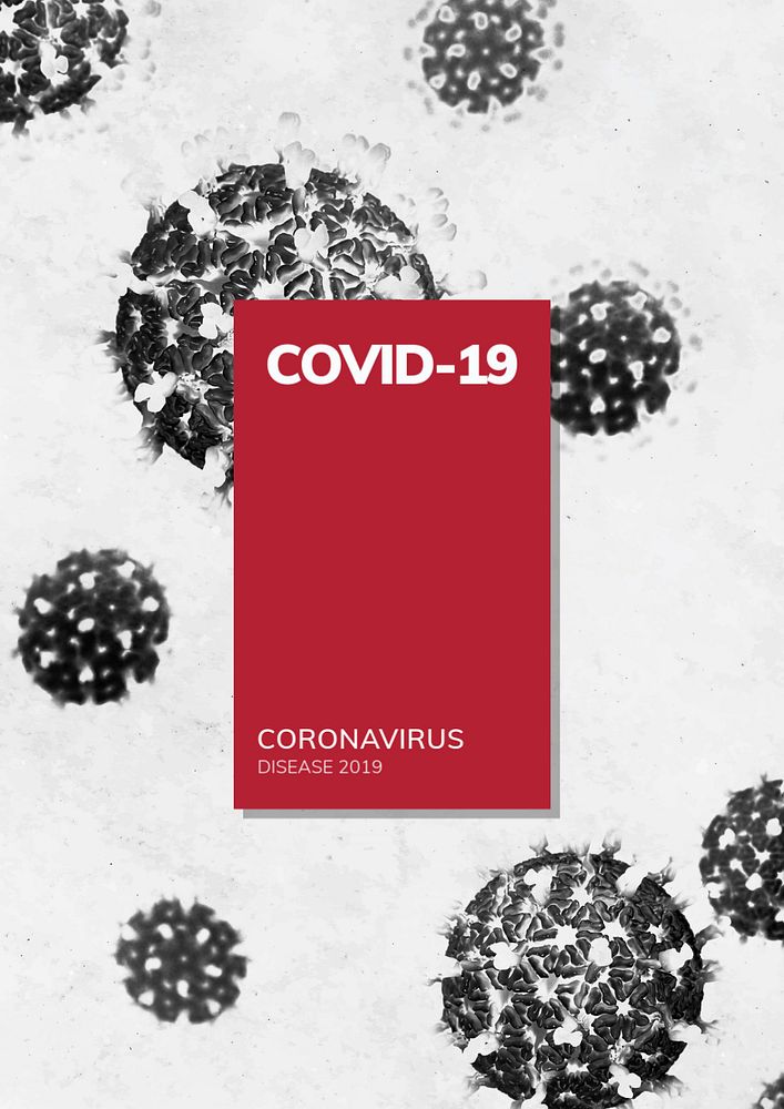 Covid-19 ultrastructure editable poster template