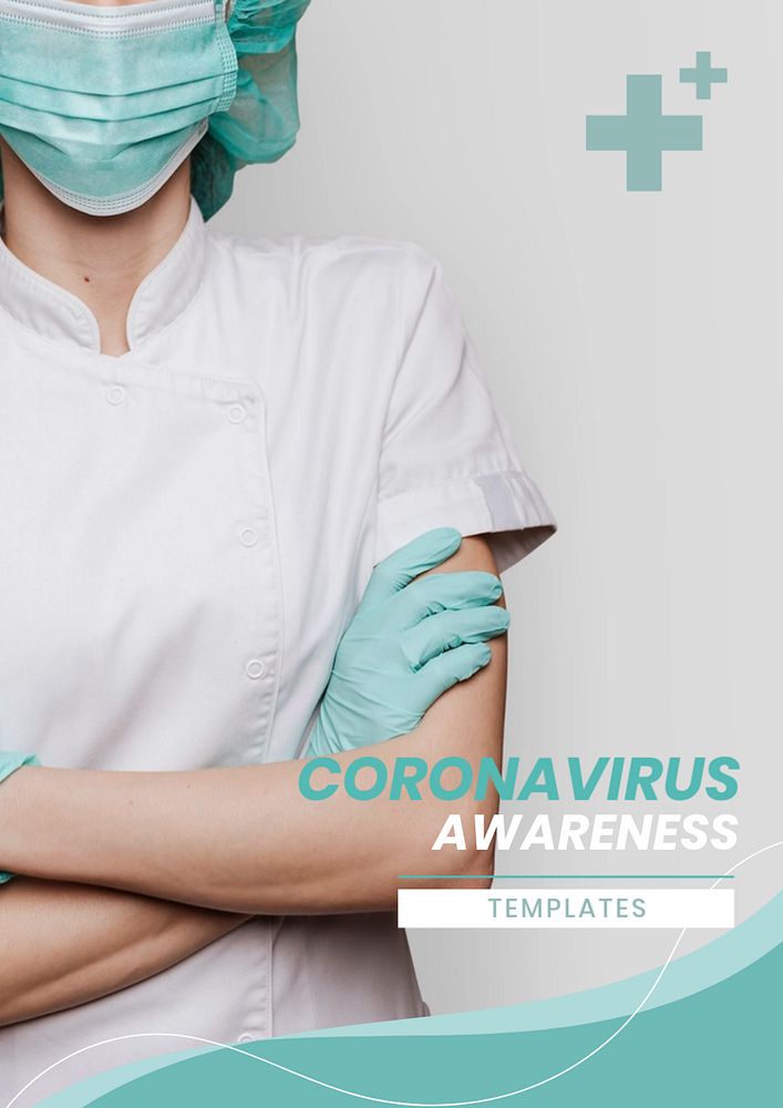 Coronavirus awareness editable poster template