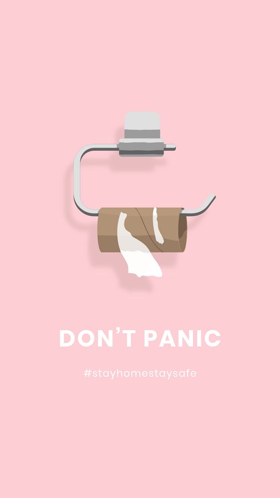 Don't panic Instagram story template, adjustable design