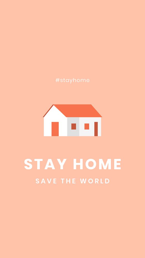 Stay home Instagram story template, adjustable design