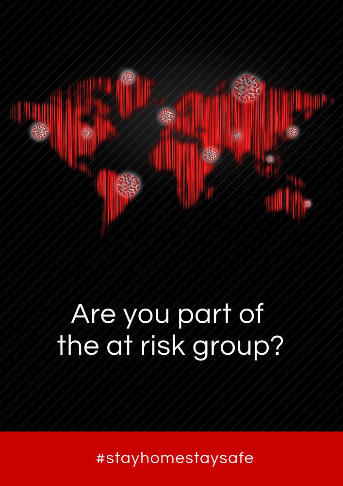 Global pandemic editable poster template