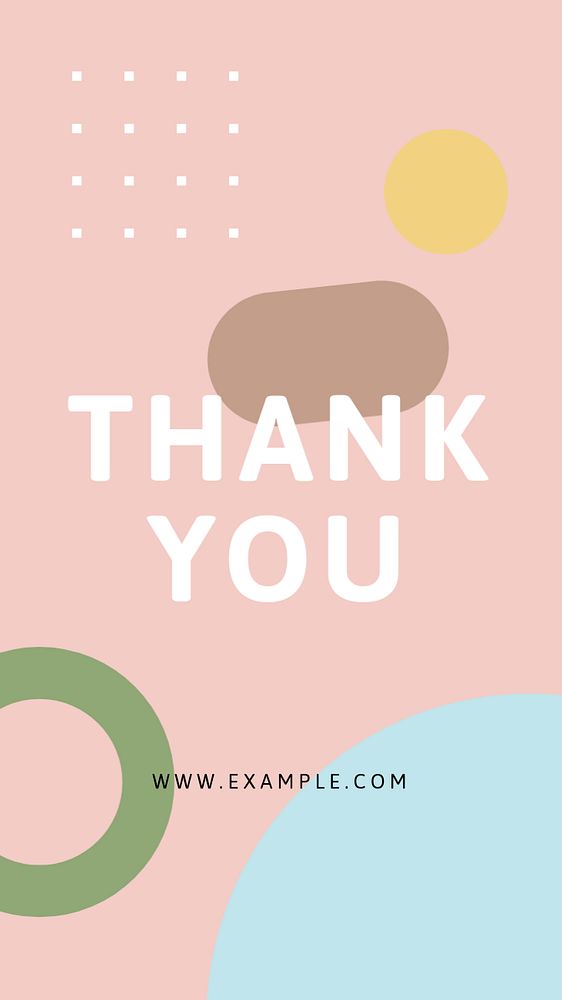 Thank you  Instagram story template, editable design