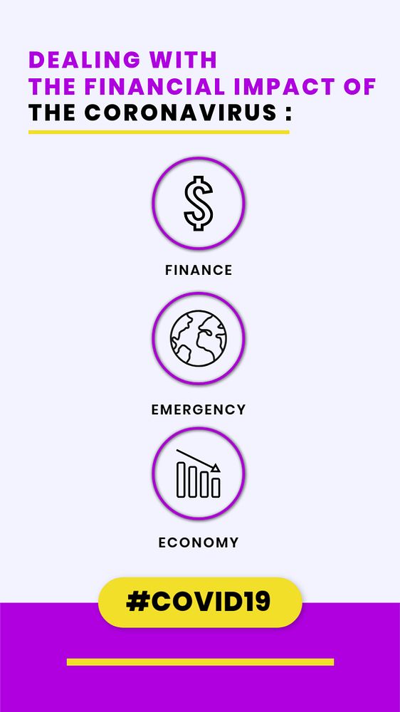 Financial impact Instagram story template, editable design