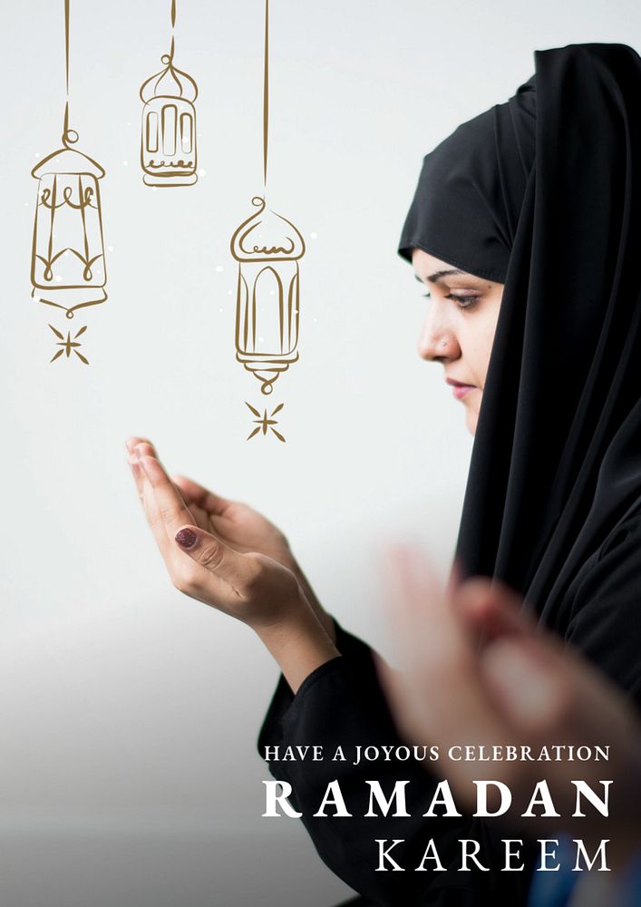 Ramadan poster template, editable design