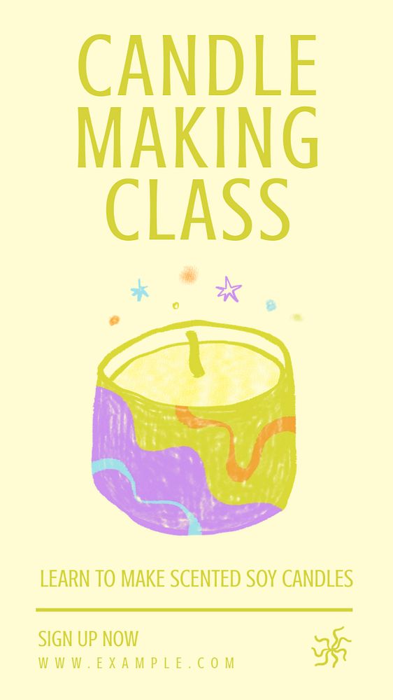 Candle making Instagram story template, editable design