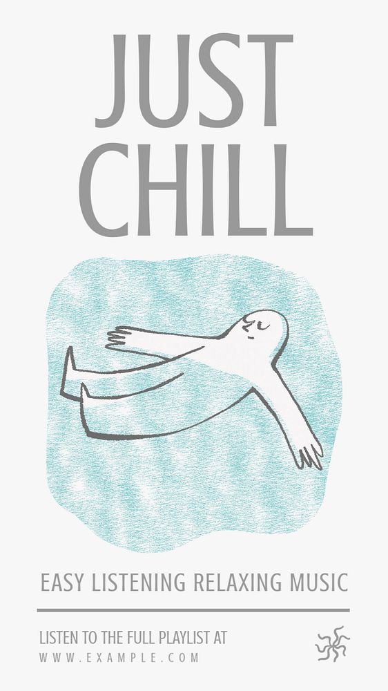 Just chill Instagram story template, editable design