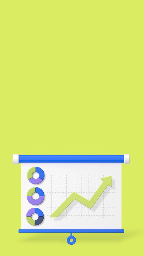 Business development, green iPhone wallpaper, editable 3D graphics & background 