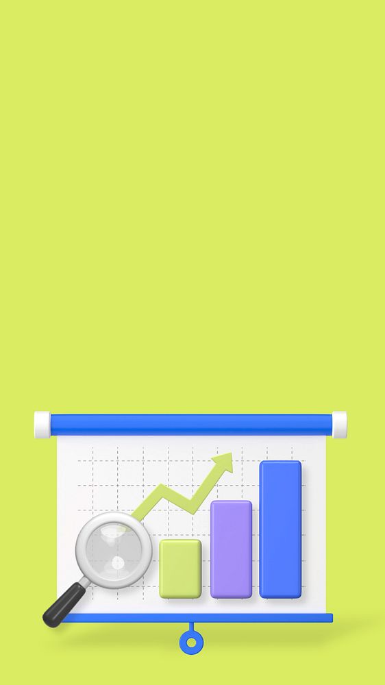 Business success, green iPhone wallpaper, editable 3D graphics & background 