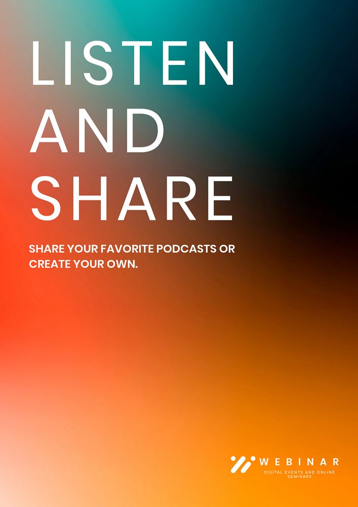 Podcast poster template, editable design