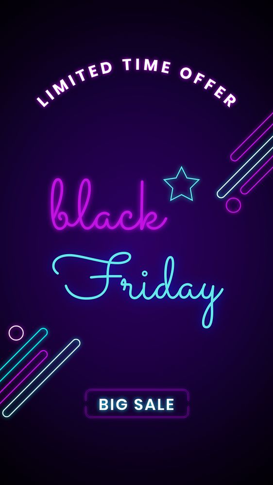 Black Friday sale Instagram story template, editable design