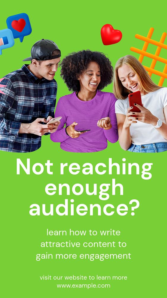 Audience engagement Instagram story template, editable text and funky design