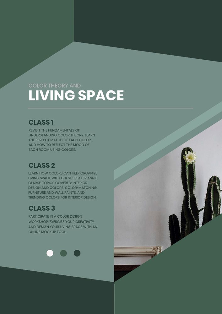 Green living poster design poster template, editable design  