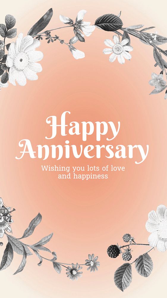 Happy anniversary Instagram story template, editable design