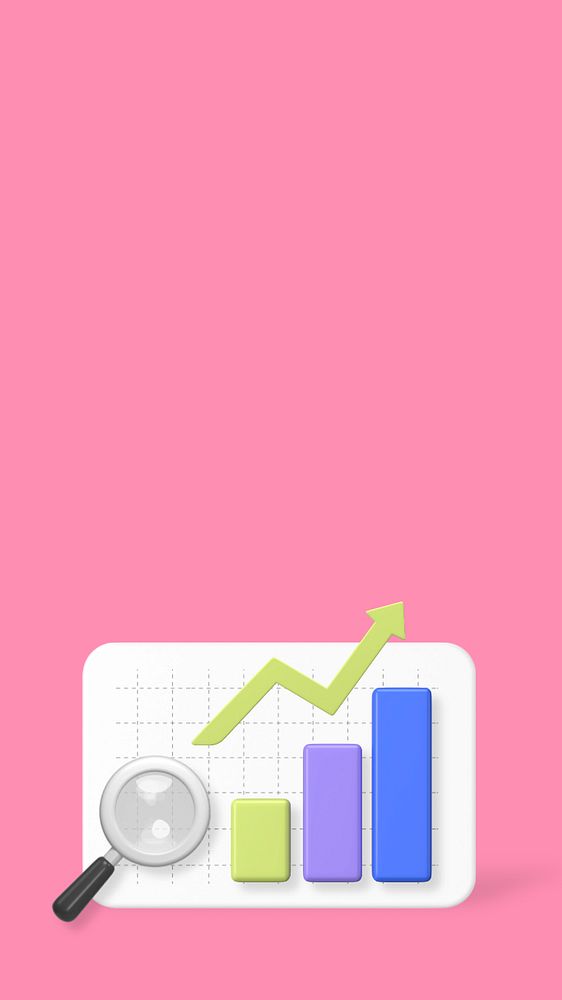 Increased reach, pink iPhone wallpaper, editable 3D graphics & background 