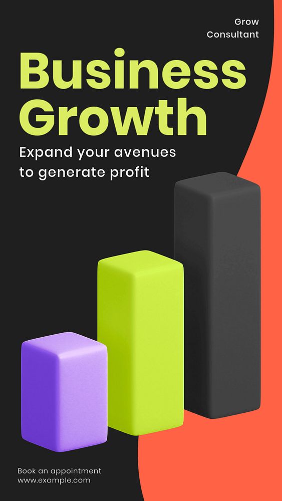 Business growth Instagram story template, editable design & text