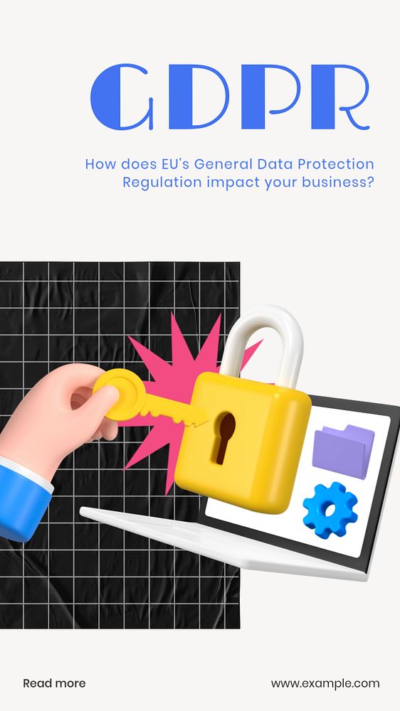 GDPR business impact Instagram story template, editable design & text