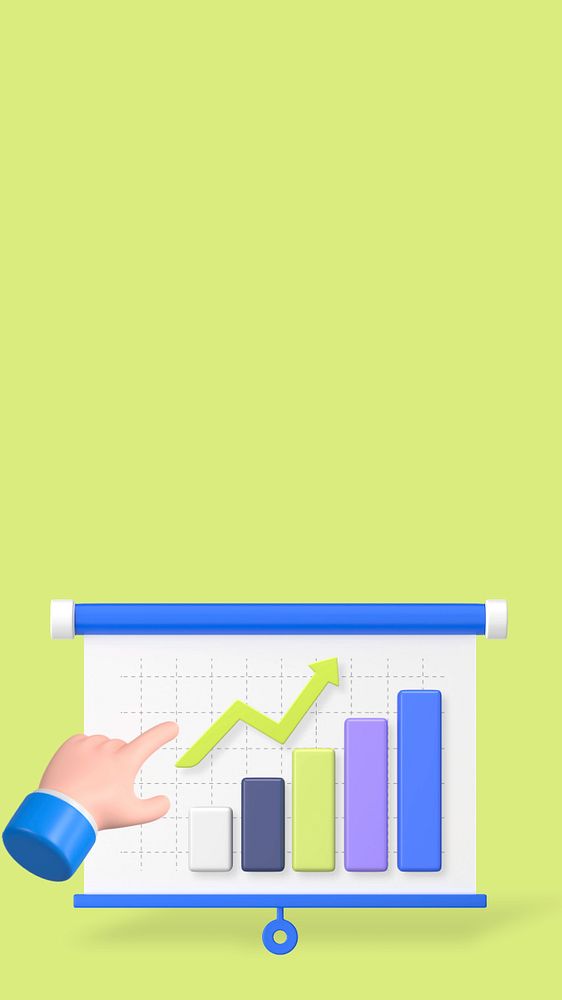 Business success iPhone wallpaper, editable 3D graphics & background 