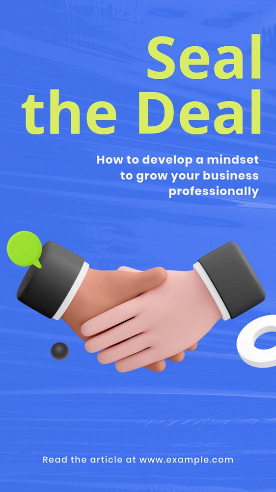 Seal the deal Instagram story template, editable design & text